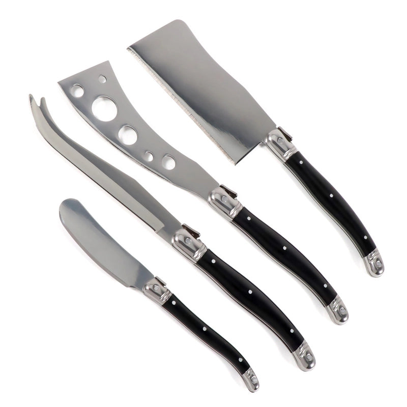 Factory In Stock Stainless Steel Cheese Knife Butter Knife Black Plastic Handle Cheese Knife Jam Spatula Baking Utensils