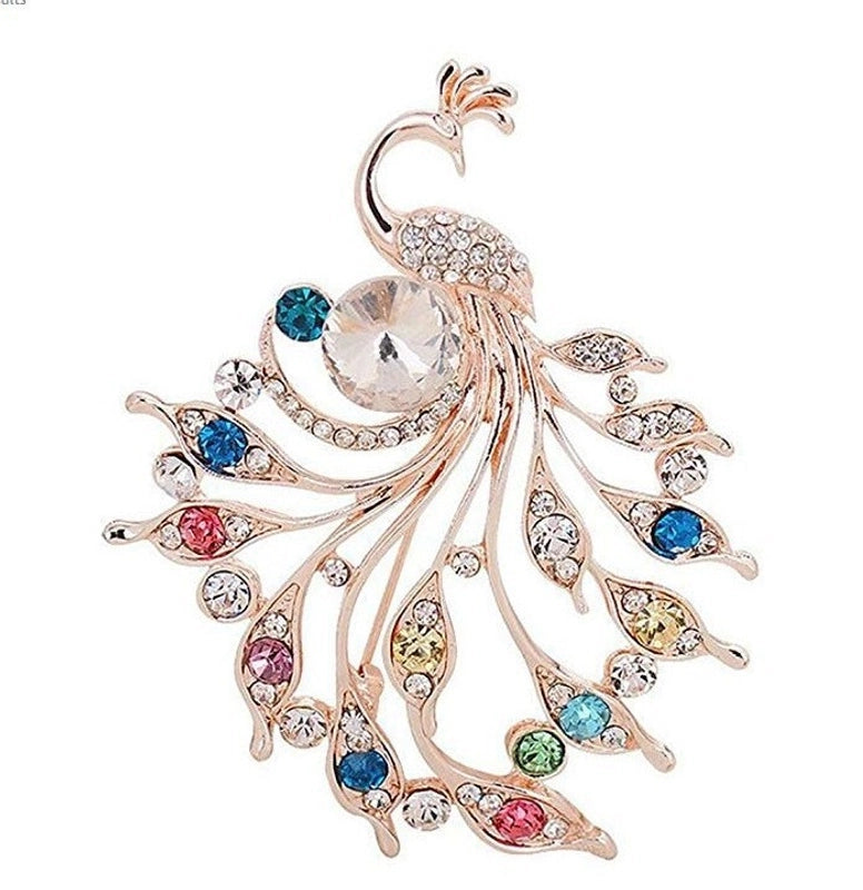 Peacock Senior Brooch Fashion Animal Corsage Cute Alloy Pin Clothing Accessories Gift Jewelry