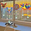 5Pcs DIY Diamond Painting Wind Chimes Crystal Window Suncatcher Craft Set Birthday Gifts Home Garden Decor