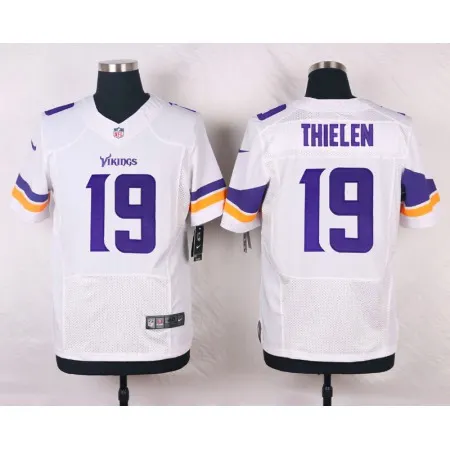 Vikings #19  Adam Thielen White Team Color Men's Stitched NFL Elite Jersey