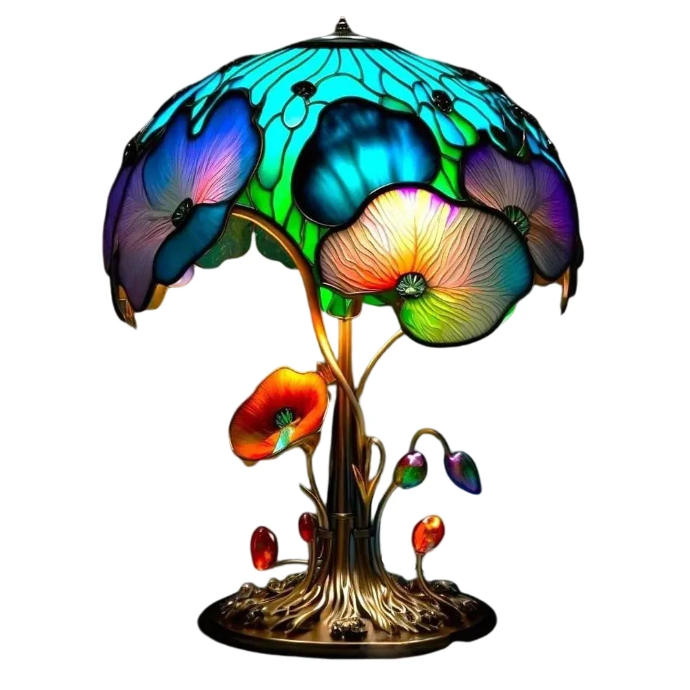 Mushroom Atmosphere Table Lamps Rural Style Resin Bedside Lamp Bedroom Bar Decor