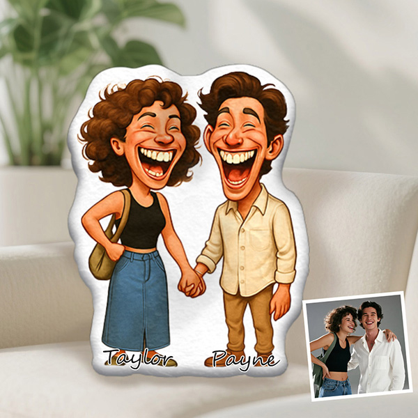 Custom Cartoon Pillow Dolls &ndash; Personalized Doll That Looks Like You | Mini Me Pillow with Face & Name For Couple For Family For Kids artswardrobe