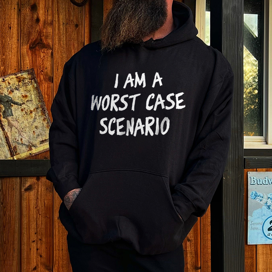 Livereid I Am A Worst Case Scenario Printed Men's Hoodie - Livereid