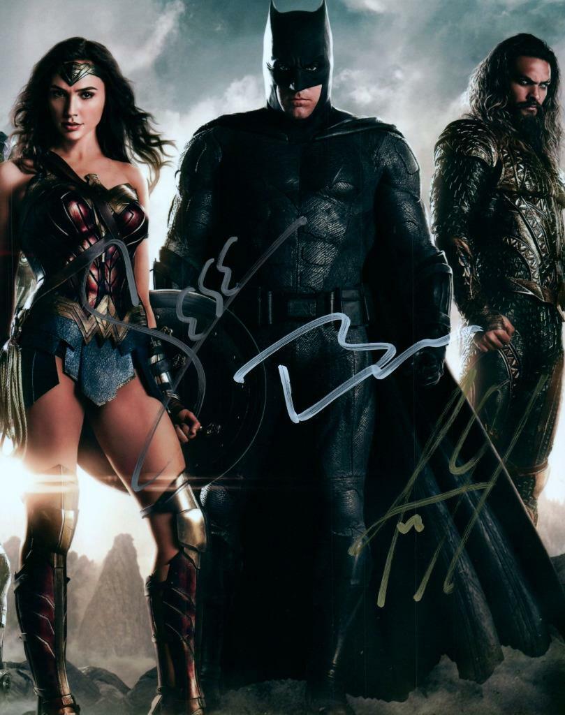 Ben Affleck Gadot Momoa signed 8x10 Photo Poster painting with COA autographed Picture very nice