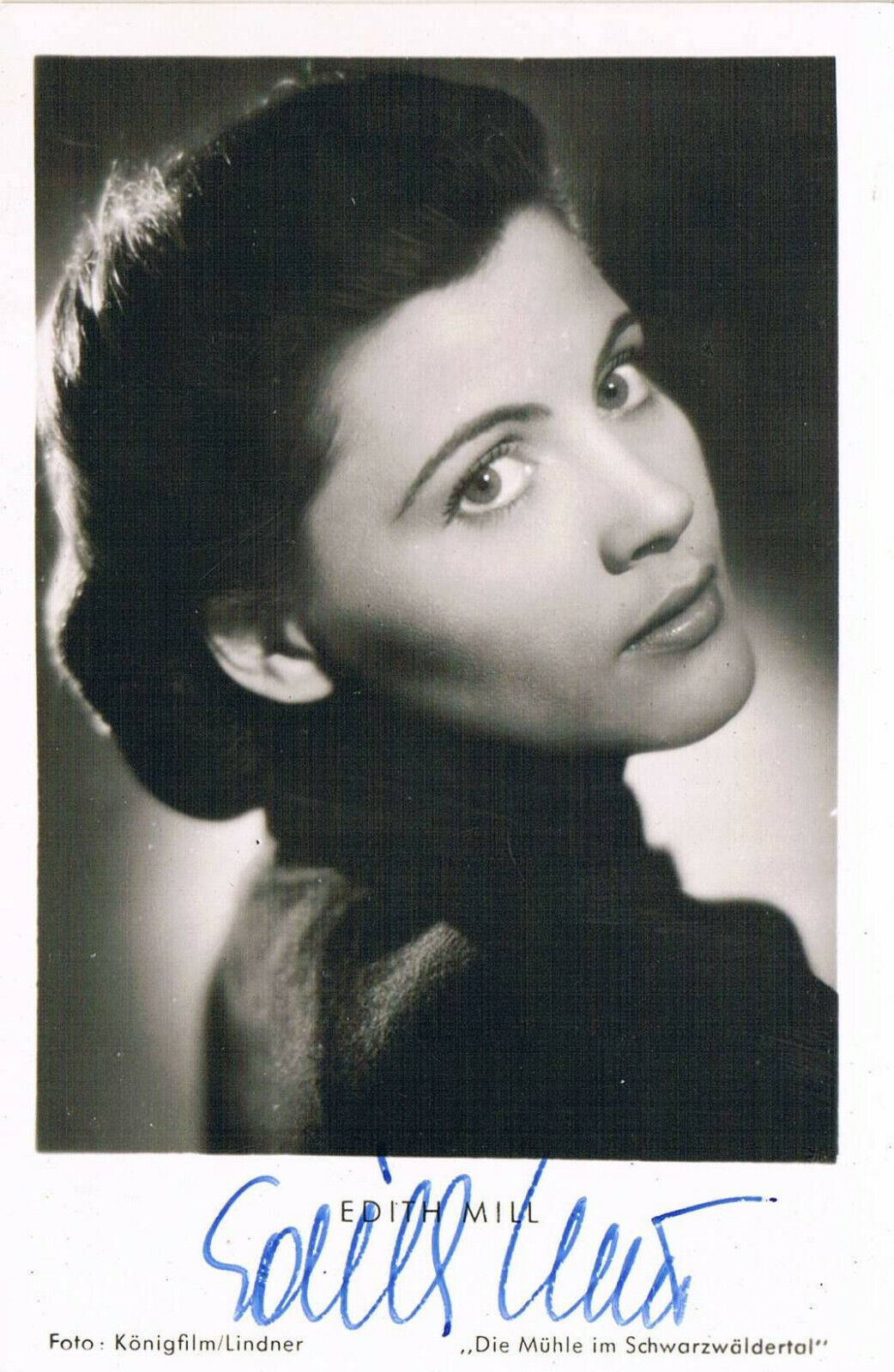 Edith Mill 1925-2007 autograph signed postcard Photo Poster painting 3.5x5.5