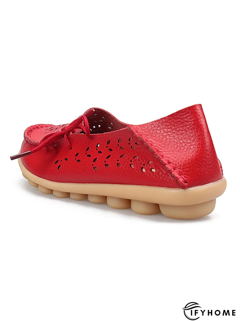 Cowhide Hollow Lace-up Portable Shoes | IFYHOME