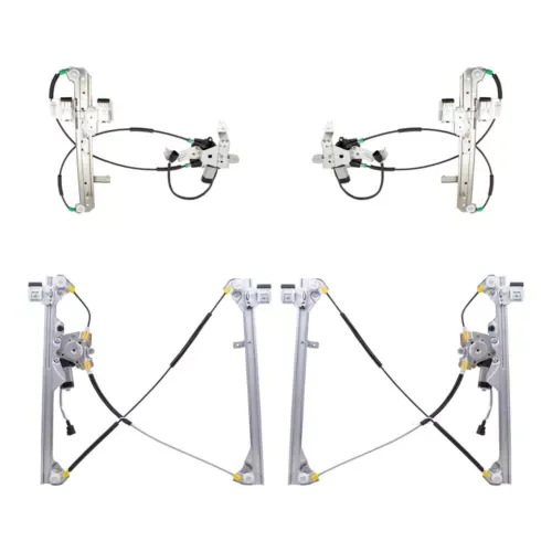 Dronehint Power Window Regulators w/Motors fits Escalade Tahoe Yukon 4 Pc Front & Rear Set (For: GMC) Parts