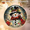 Christmas Snowman Acrylic DIY Diamond Painting Hanging Pendant for Adults