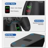 DinoFire PS4 Controller Charger for DualShock 4 Controller Charging Dock, Charger Station with LED Indicator for PS4