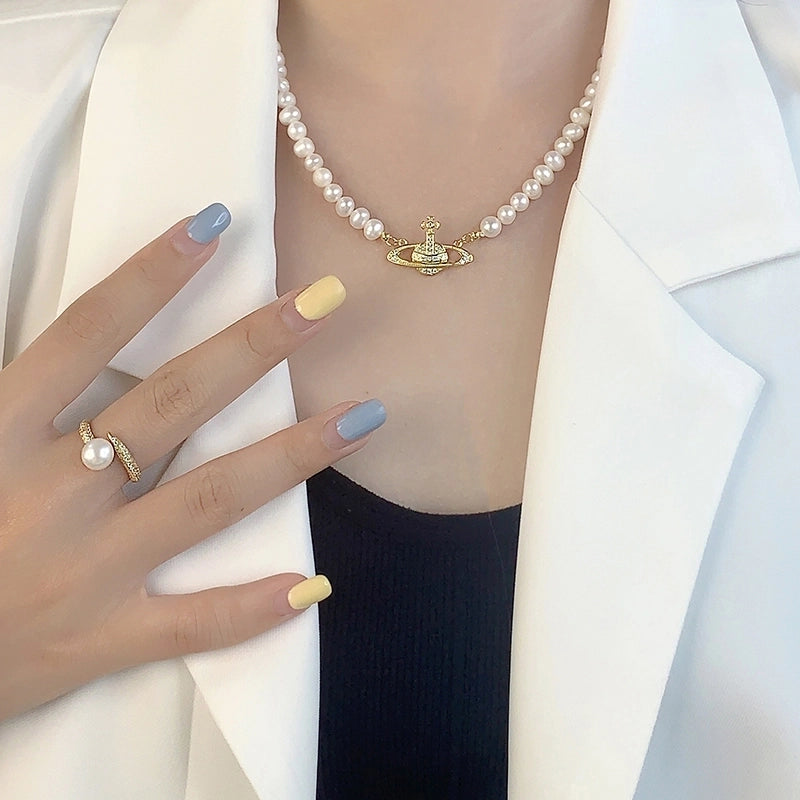 18K Gold Plated White Gold Plated 925 Sterling Silver Pearl Zircon Geometric Open Rings