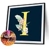 Diamond Painting -5D Full Round Drill Sunflower Letter I