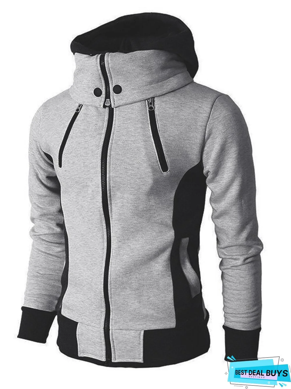 Men's Hooded Zipper Casual Sports Jacket