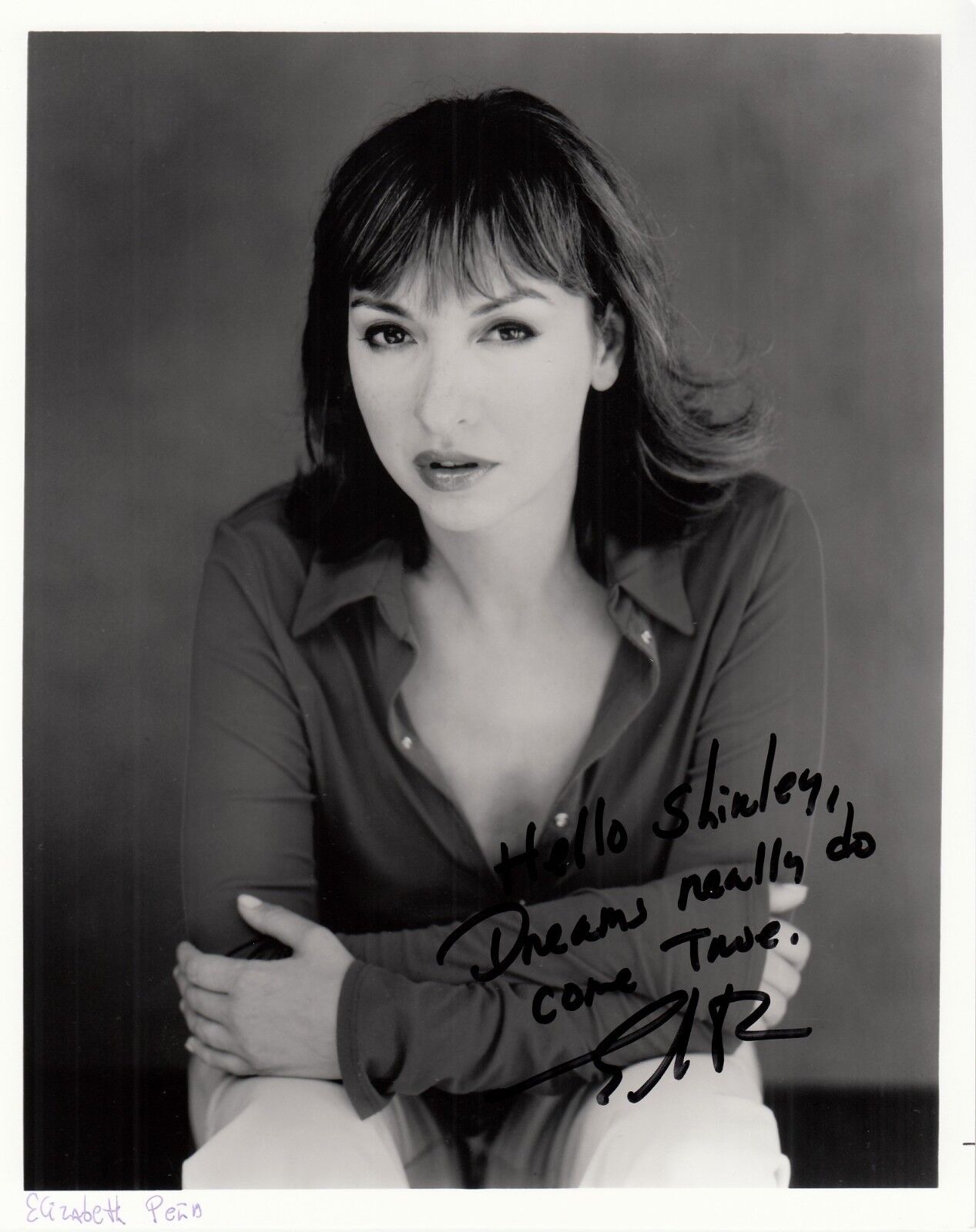 ELIZABETH PENA hand-signed BEAUTIFUL 8x10 CLOSEUP PORTRAIT authentic UACC RD COA