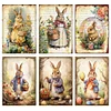 Retro Bunny - 11CT Stamped Cross Stitch - 40*60cm