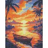 Sonnenuntergang Seeblick - runder Bohrer Diamantmalerei - 40*50cm