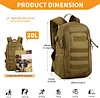 12L/ 15L/ 20L/ 30L Mini Rucksack Taktisch Wanderrucksack Molle Schultasche Wasserabweisend Daypack Milit&auml;risch Schulrucksack Studenttasche Unitasche Sporttasche Laptoptasche f&uuml;r Outdoor Sport