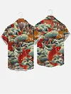 Full-Print Koi Printing Lucky Short Sleeve Shirt