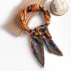 Colorful Design 70x70xm Floral Silky Scarf