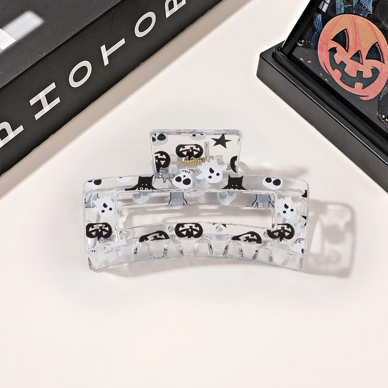 Halloween Minimalist Classic Style Women’s Spider Web Skull Plastic Hair Claws