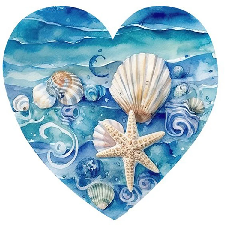 Love Starfish 30*30CM(Canvas) Full Round Drill Diamond Painting gbfke