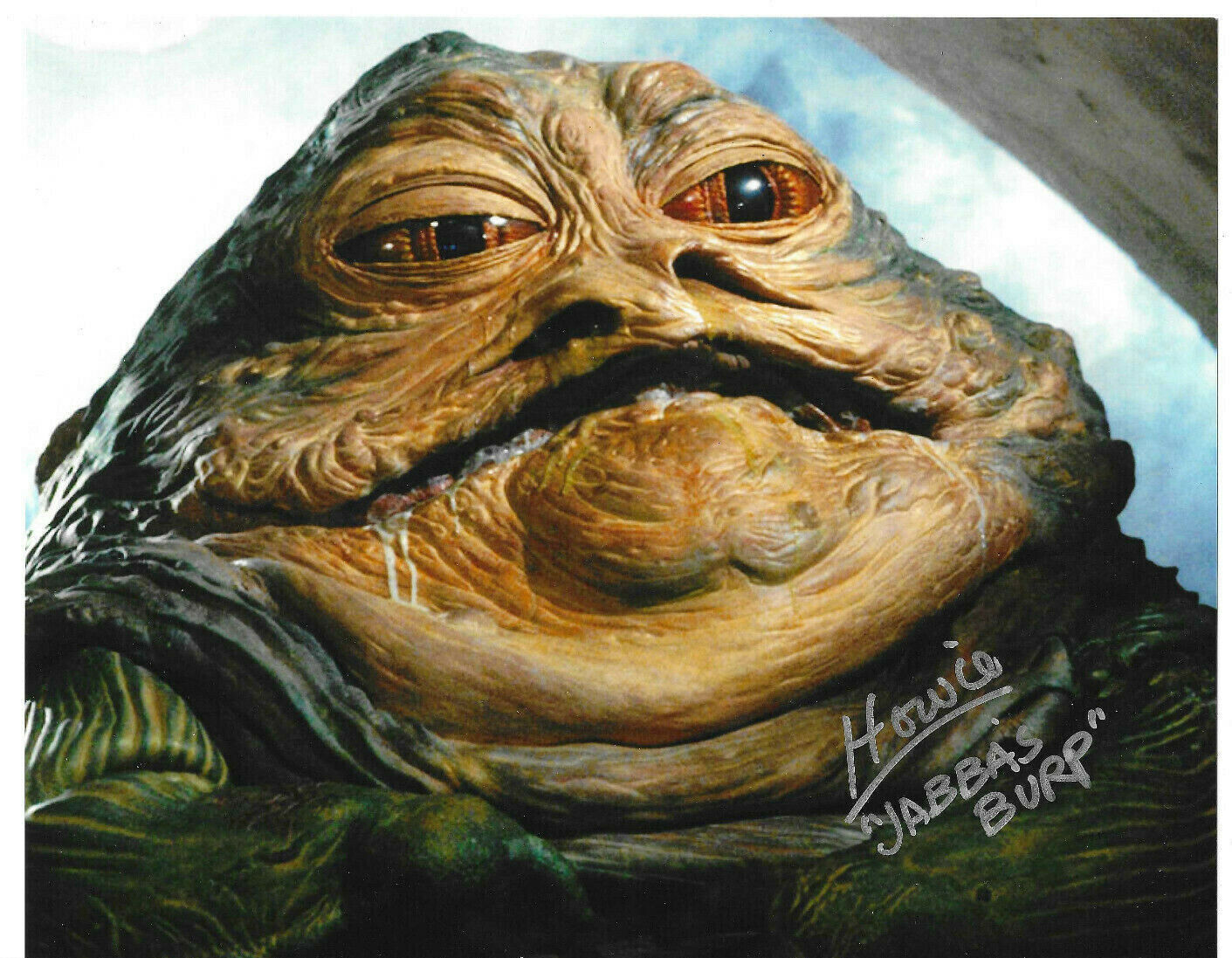 Howie Hammermann Signed 8x10 Photo Poster painting, Star Wars, Return Jedi, Jabba the Hutt, Burp