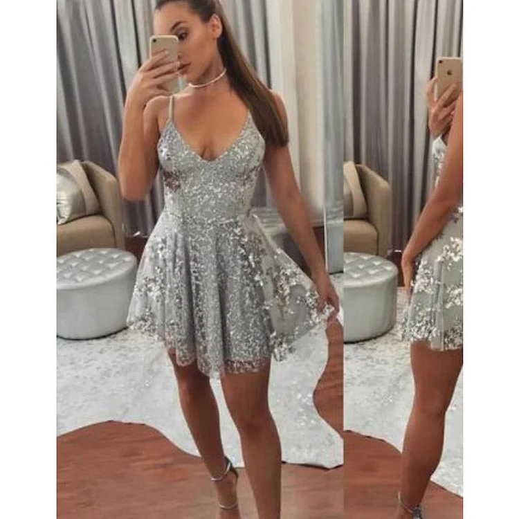 Knee Length Semi Formal Dresses for Wedding Women's Sexy Sling Backless Dress