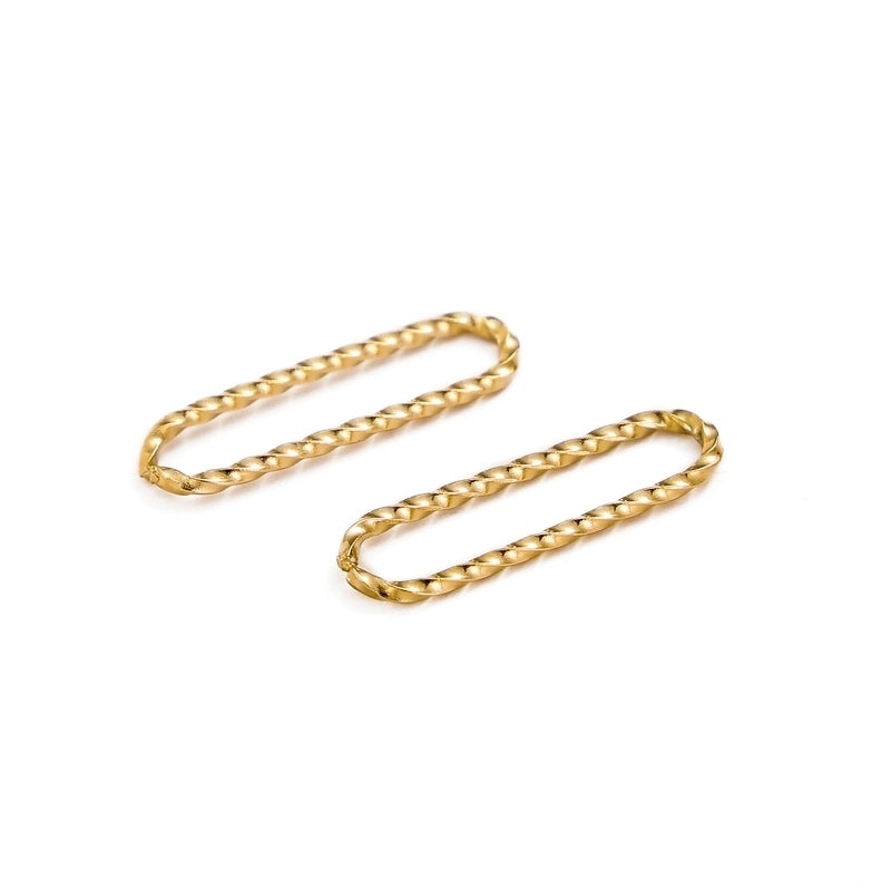 1 Piece 22 * 18mm Titanium Steel Circle Polished Open Jump Rings Chain Jewelry Accessories