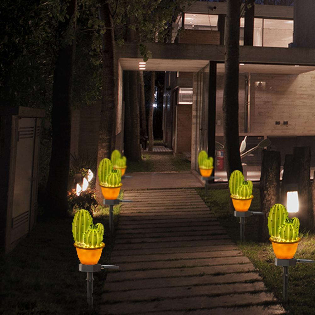 

Solar LED Lawn Lamp Cactus Spike Ground Light for Outdoor Landscape Garden, 501 Original