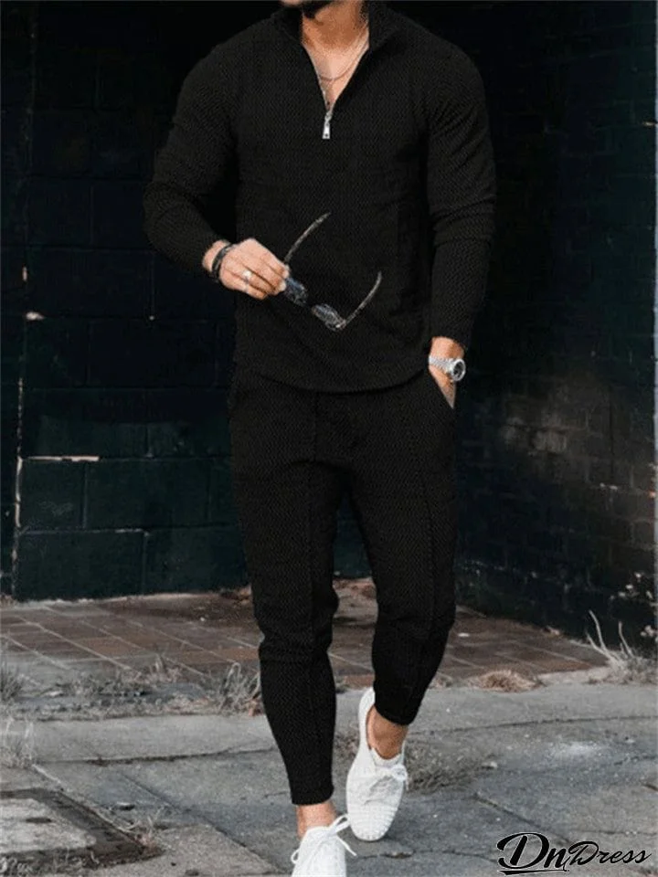 Fashion Men's Long Sleeve Pullover T-Shirts Outfits