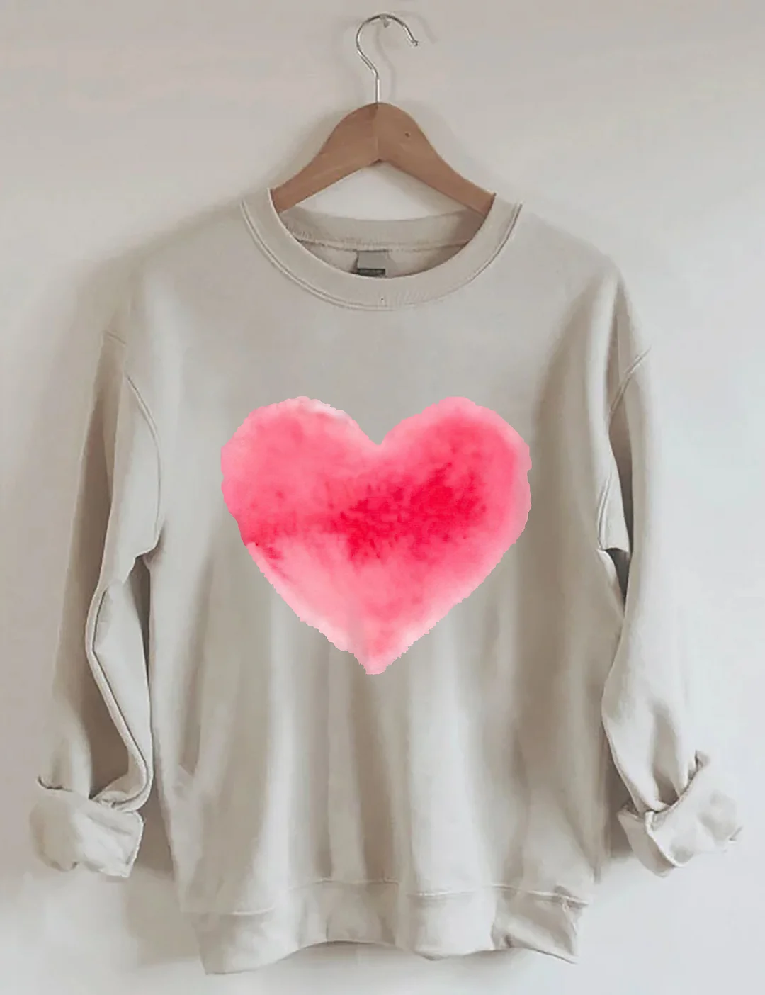Watercolor Heart Valentine's Day Sweatshirt