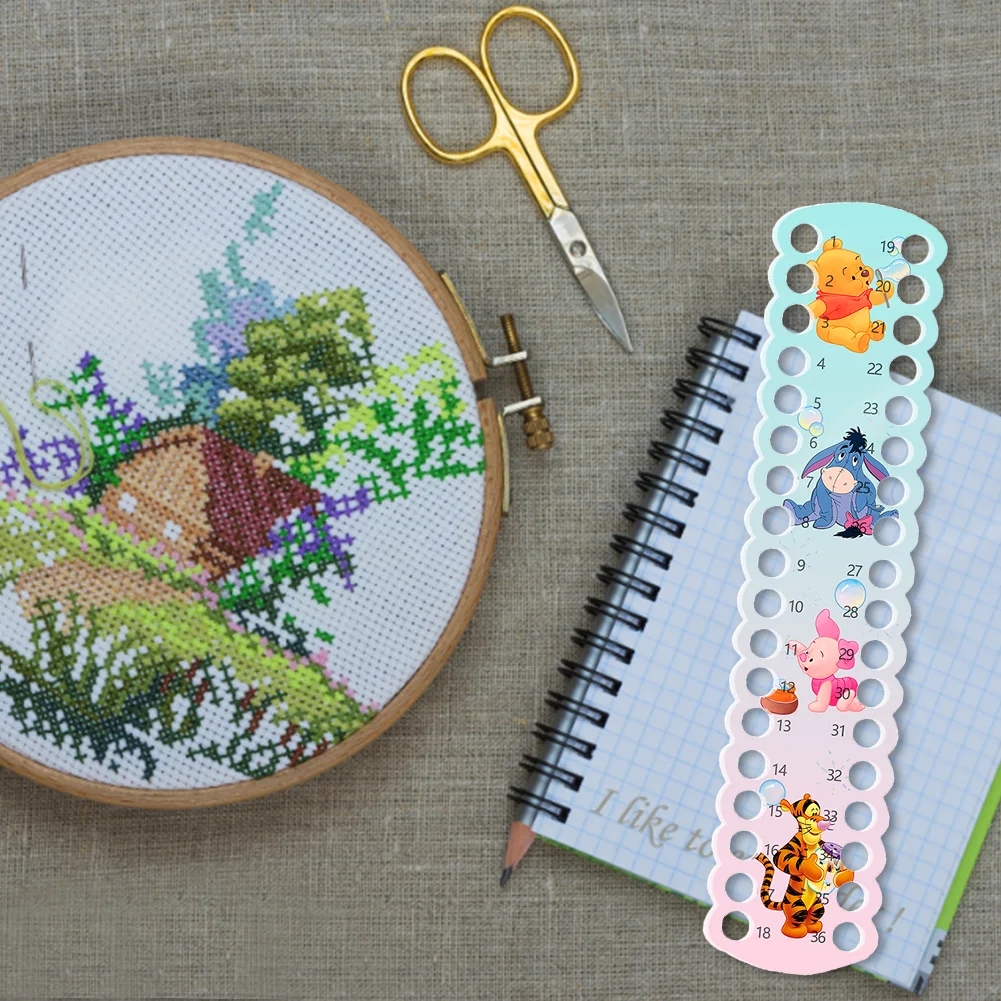 Acrylic Cross Stitch Row Line Board Cartoon Pattern Art Accessory(Winnie the Pooh)
