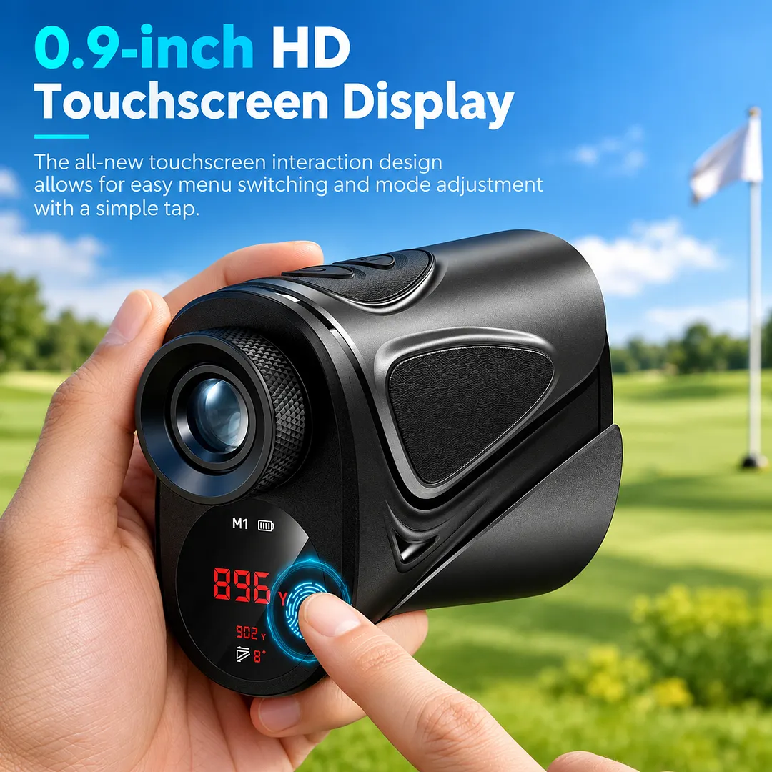 BEBANG Golf Rangefinder with Slope On/Off, 1200 Yards 7X Magnification, 1000mAh Rechargeable Golf Rangefinder for Golfing, Magnetic Mount, Flag Lock Vibration