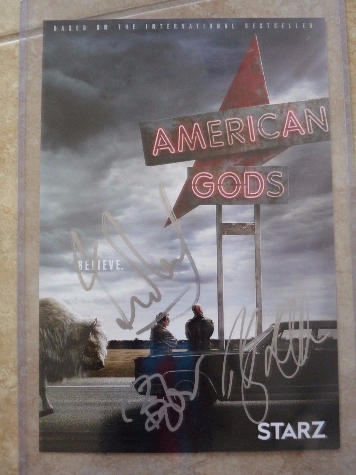 American Gods Signed 10X15 Poster Photo Poster painting BAS Certified X3 MCSHANE FULLER WHITTLE