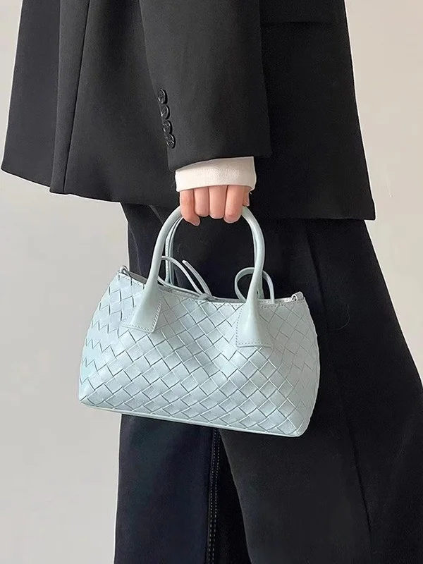 Woven Split-Joint Drawstring Handbags Bags