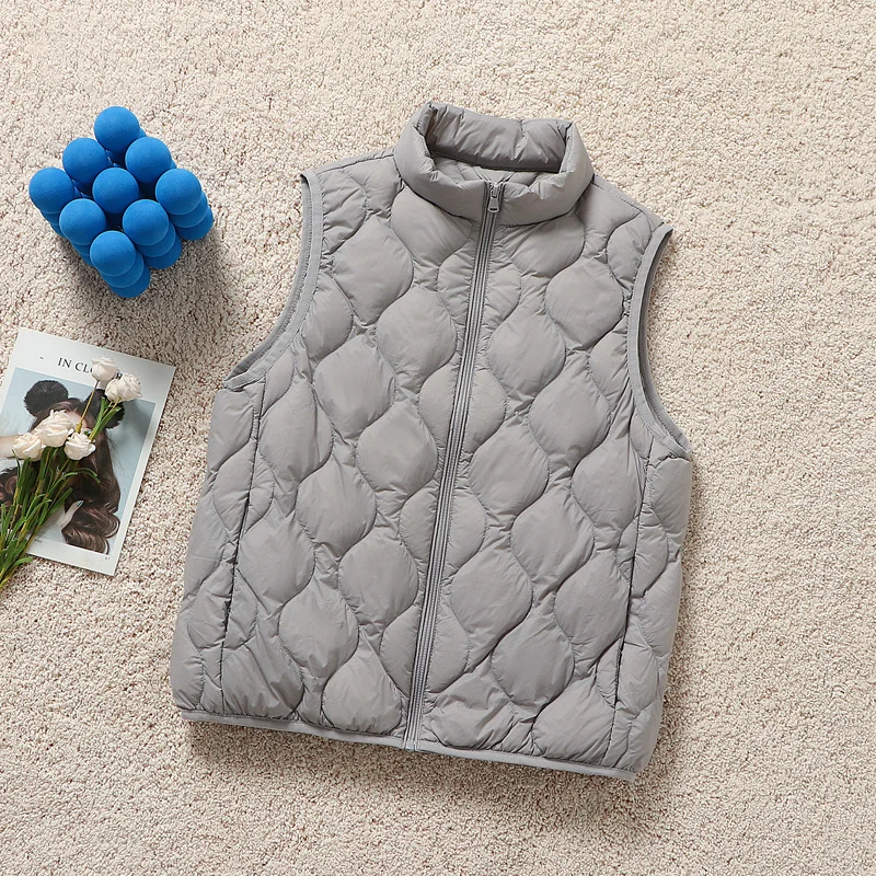 Toloer Autumn And Winter New Down Jacket Vest Female Short Stand Collar Leisure Light Vest Warm Large Size Sleeveless Coat-Outfit Ideas