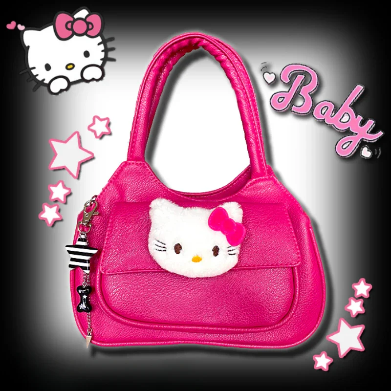Pink Leather Kitty Handbag KI511