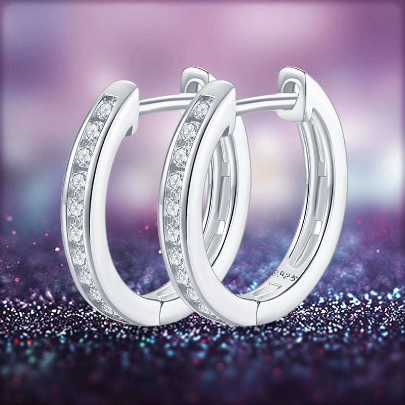 1 Piece 1 Pair 0.22ct Round Brilliant 18K Gold Plated Moissanite VVS1-VVS2 FDJZ-056-Moissanite Round Earrings Colorless(DEF)