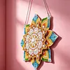 DIY Double Layer Rotatable Mandala Diamond Painting Hanging Kits Crystal Rhinestone Art Pendants for Adults Gift Home Wall 