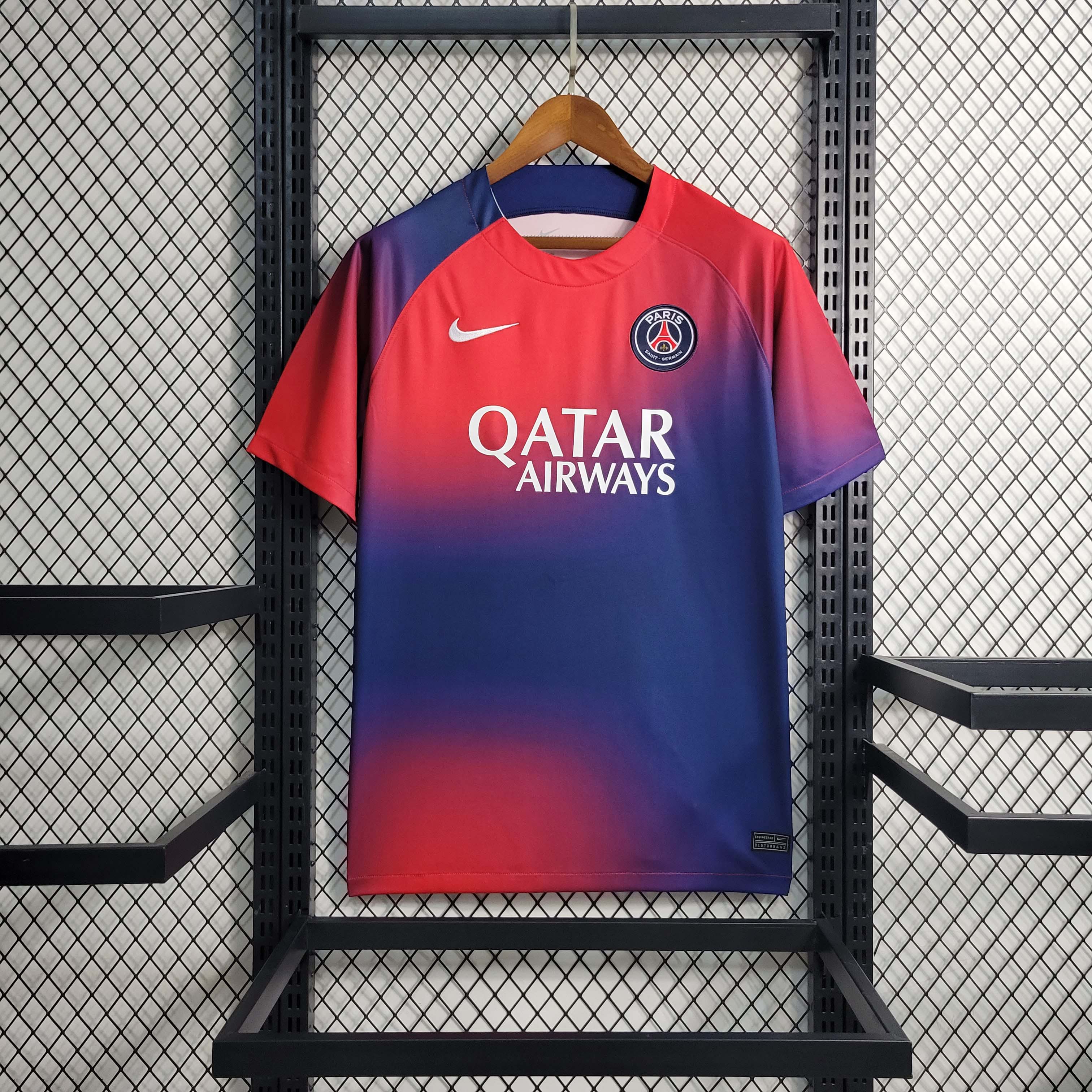 2023-2024 PSG Red and Blue Training SuitFootball Shirt 1:1 Thai Quality