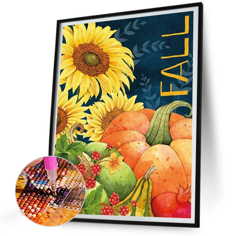 Thanksgiving Pumpkin Herbs 30*40CM(Canvas) Special Drill Diamond Painting