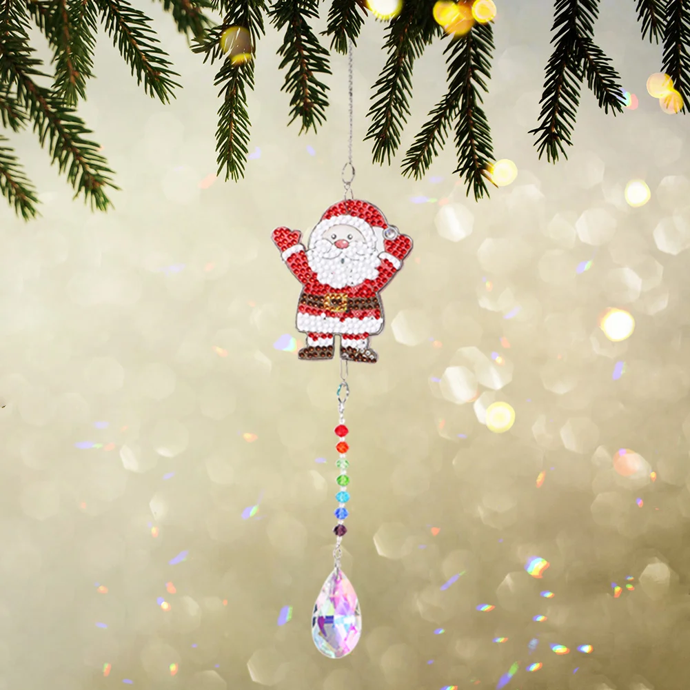 DIY Diamond Painting Sun Catcher - Santa Claus