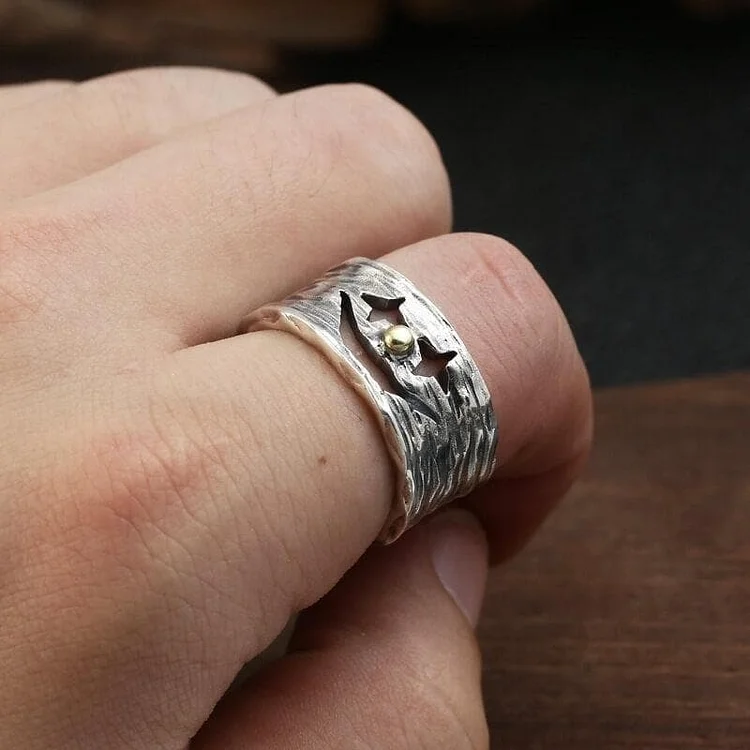 Clown Sterling Silver Retro Ring