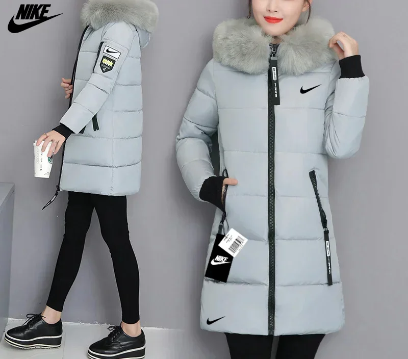 Promo&ccedil;&atilde;o de Natal - Casaco Longo Quentinho com Gola de Pena de Ganso (Compre 1 Casaco e 1 Su&eacute;ter)