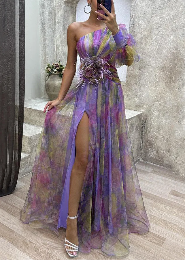 sachin and babi light blue dress Women Apricot O-Neck Wrinkled Patchwork Chiffon Dress Summer
