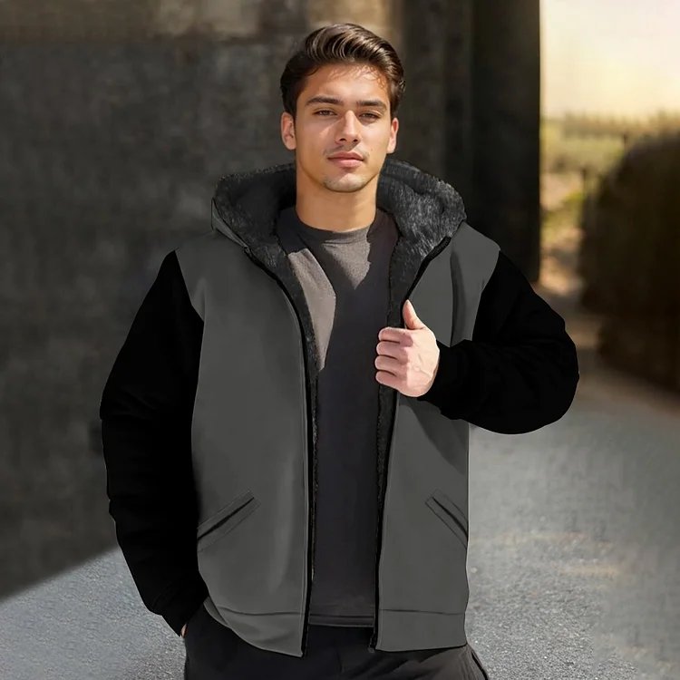 Men's Lambing Cashmere Printed Casual Jacket
