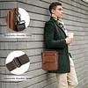 BAIGIO Umh&auml;ngetasche Herren Klein Leder Herrentasche Vintage Schultertasche Handtasche M&auml;nner Tasche Ledertasche M&auml;nnertasche Crossbody Bag f&uuml;r Arbeit Business T&auml;gliches Leben Reise