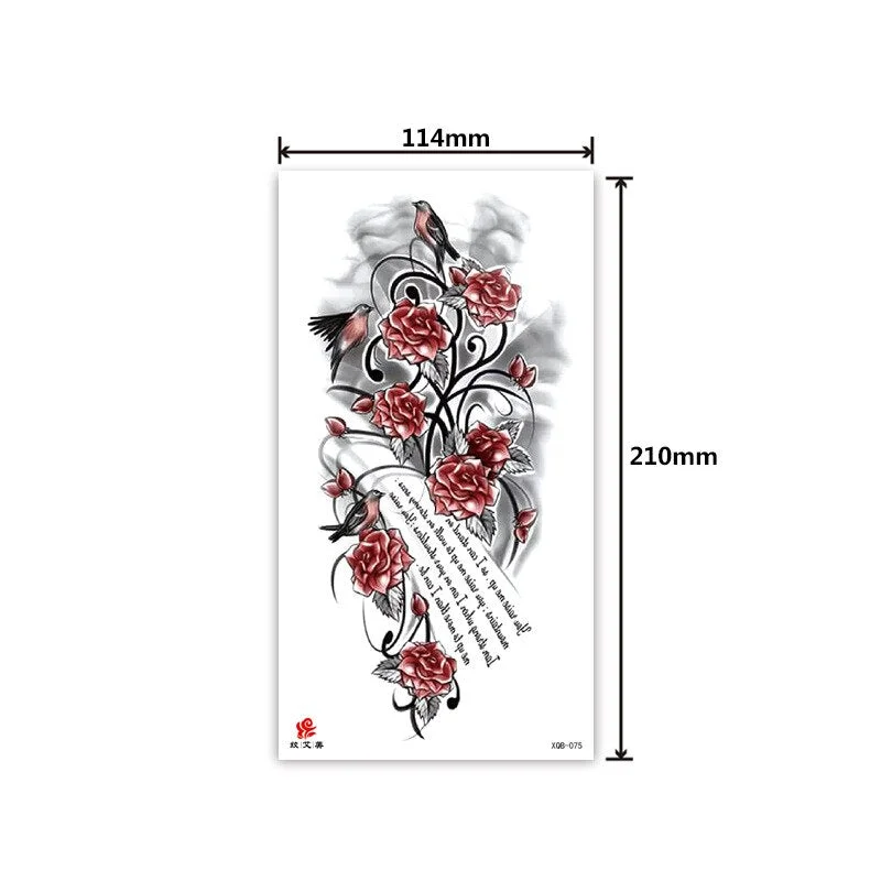 Tattoo Applique Arm Men and Women Small Full Arm Waterproof Tattoo Sticker Symbol Totem Animal Skull Text Tattoo Sticker