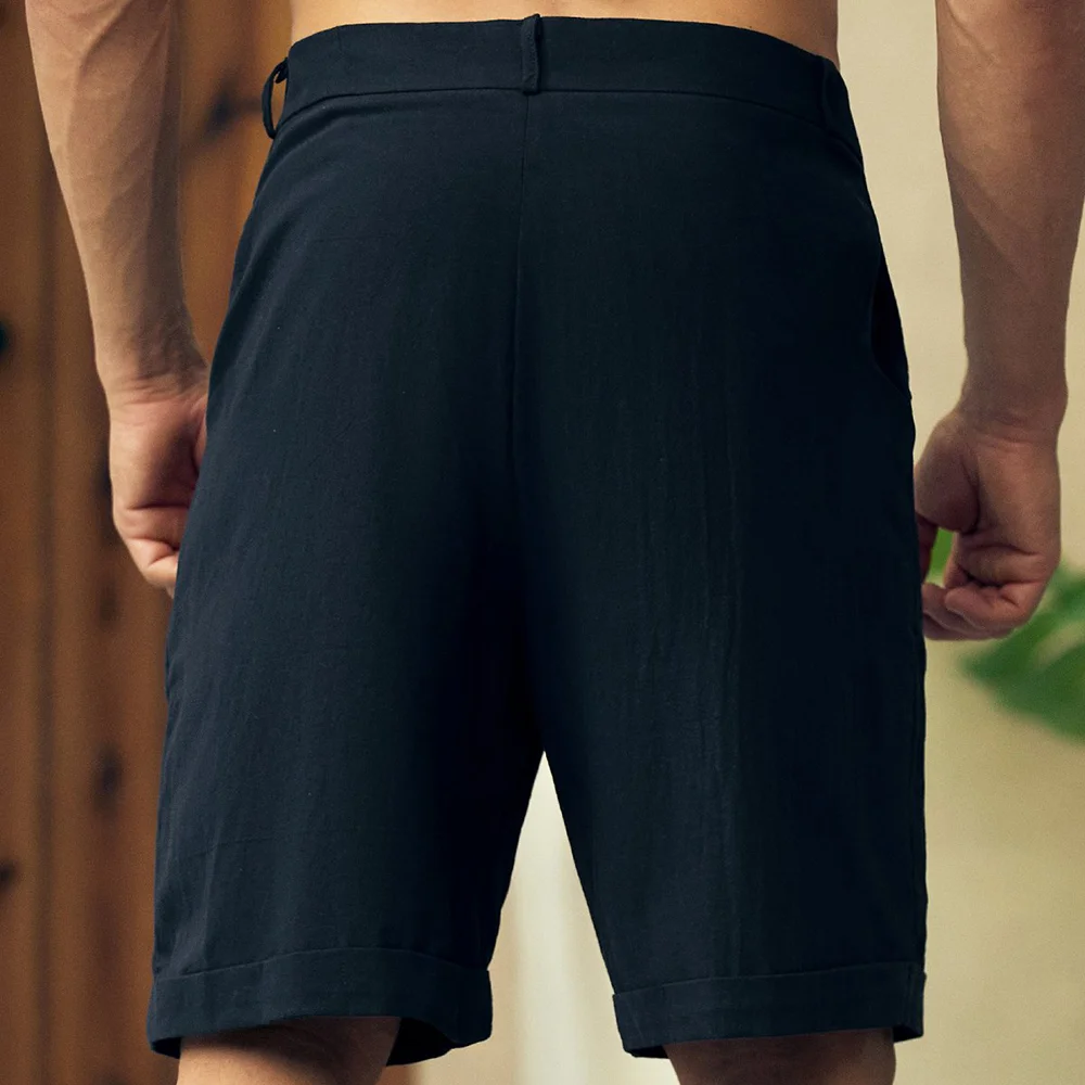 Men's Casual Beach Cotton Shorts-inspireuse