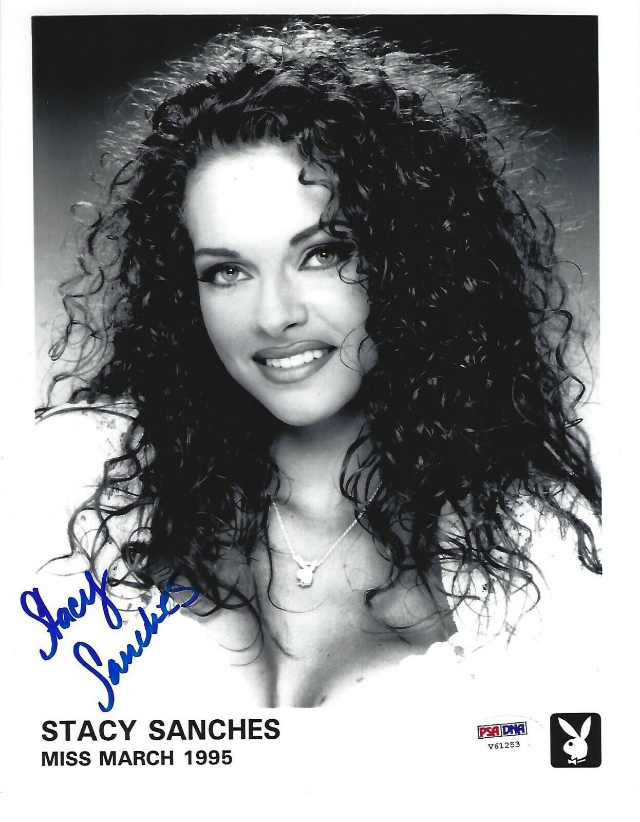 Stacy Sanches Signed Playboy Playmate Headshot 8x10 Photo Poster painting PSA/DNA COA Picture 95