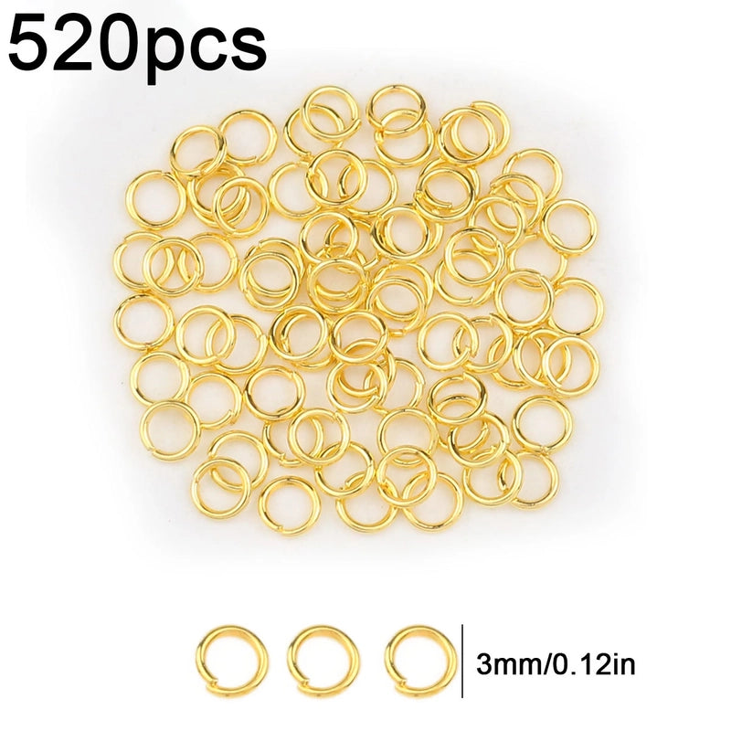 1 Set Diameter 3mm Diameter 4mm Diameter 5mm Alloy Solid Color Open Jump Rings Jewelry Accessories